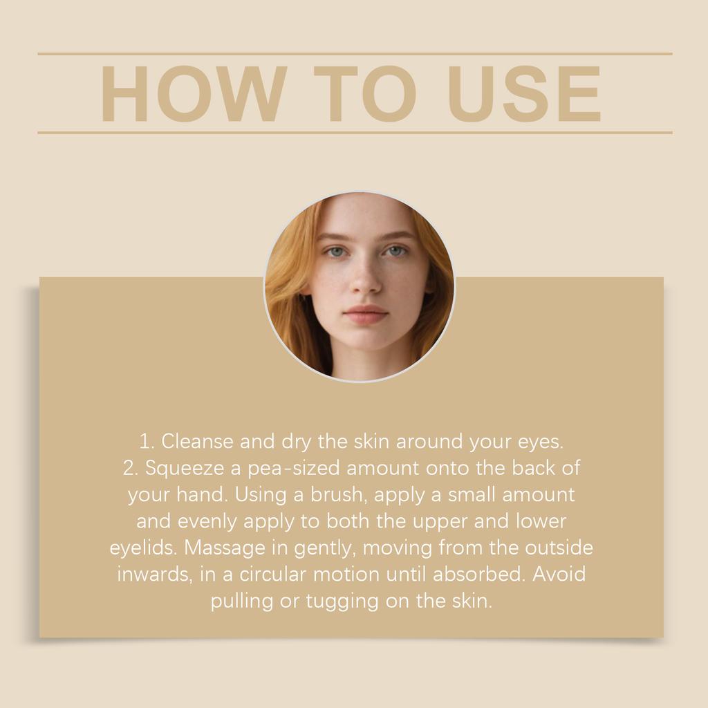AMZ Elastic Eye Cream Moisturizes and Hydrates Eye Skin, Makes It Smooth and Elastic, Vitamin E Nourishes and Massages the Skin Around the Eyes