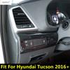 Панель переключателей фар автомобиля, рамка, накладка для Hyundai Tucson 2016 - ABS, карбоновое волокно, аксессуары для интерьера