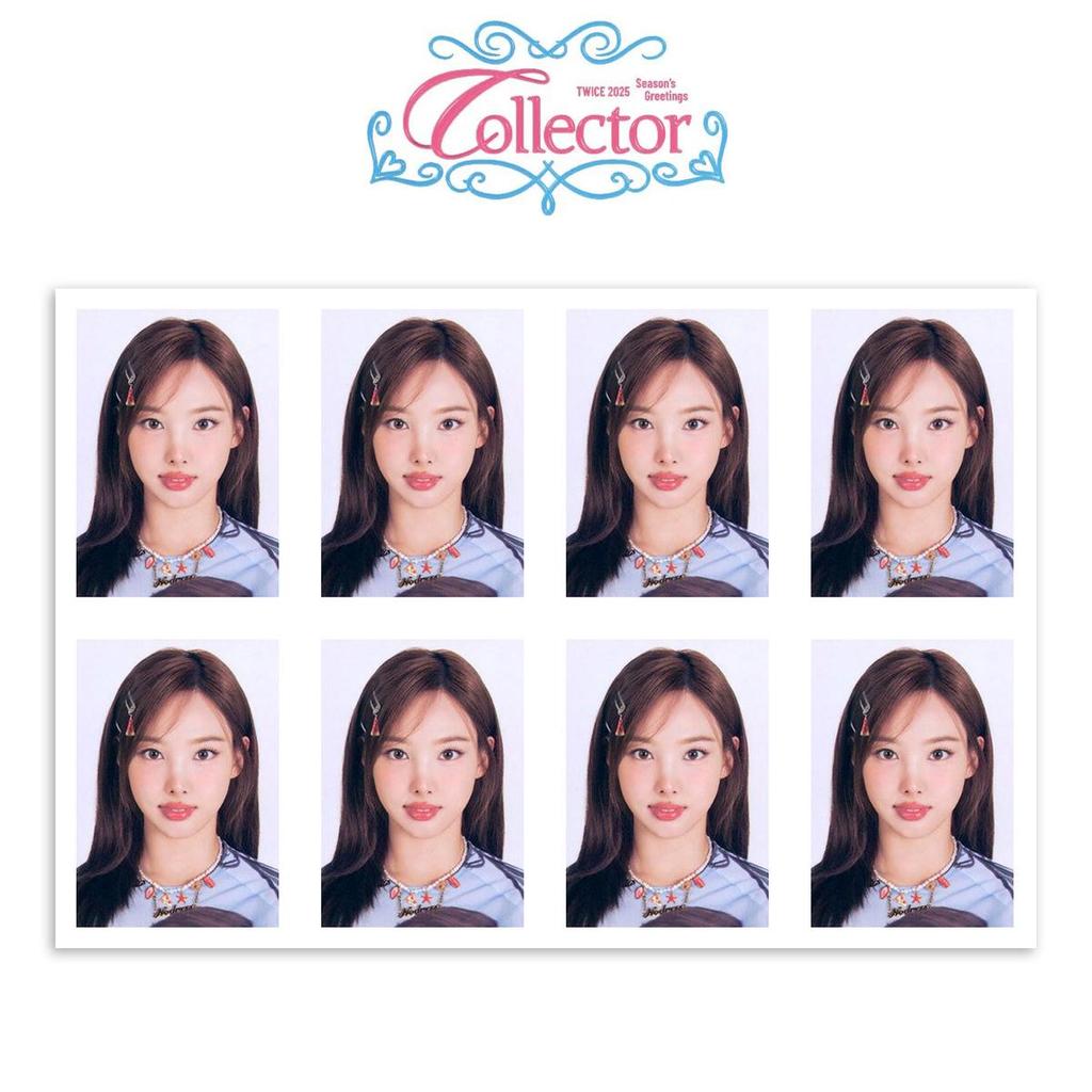TWICE 2025 Сезонные приветствия Настольный календарь с коллекцией ID-фотографий