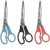 Durable Straight Scissors 8 Inch 3 Pack Stainless Steel Blades Lightweight For School Office Use Perfect For Left Right Hand