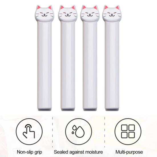 1/4 шт. уплотнительные зажимы для хранения продуктов, многоразовый зажим для сумки, герметик, предотвращает попадание влаги, дизайн зажимов для животных, кошек, щенков, кухонный инструмент