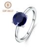 Gb 2 .57ct Natural Blue Sapphire 585 14k 10k 18k Gold 925 Silver Gemstone Solitaire Engagement Ring For Women Jewelry