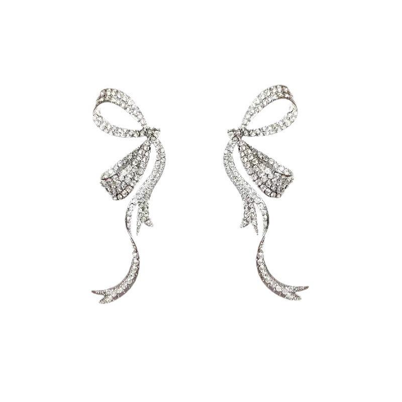 Серьги-бантики со стразами 2024: Люкс, Нишевый Дизайн для Женщин