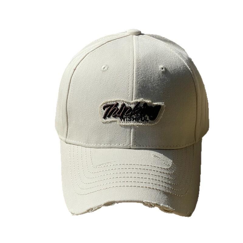New Embroidery Thinking Spring and summer hard-top baseball hats for women in Korean style, which highlight the face and feature a small duckbill