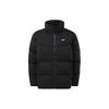Reebok Solid Color Stand Collar Warm Zipper Jacket Down Coat Unisex Jackets Black HS3887