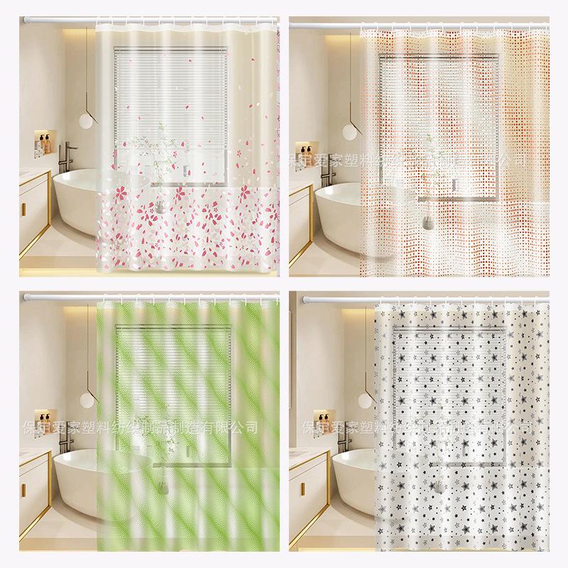 Пятнистая ПВХ печатная водонепроницаемая устойчивая к плесени шторка для душа с крючками