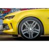 AJR3 4pcs x 68mm Car Logo Wheel Center Hub Caps Rim Cover Emblem Sticker for Chevrolet Camaro SS Letters ABS Accessories