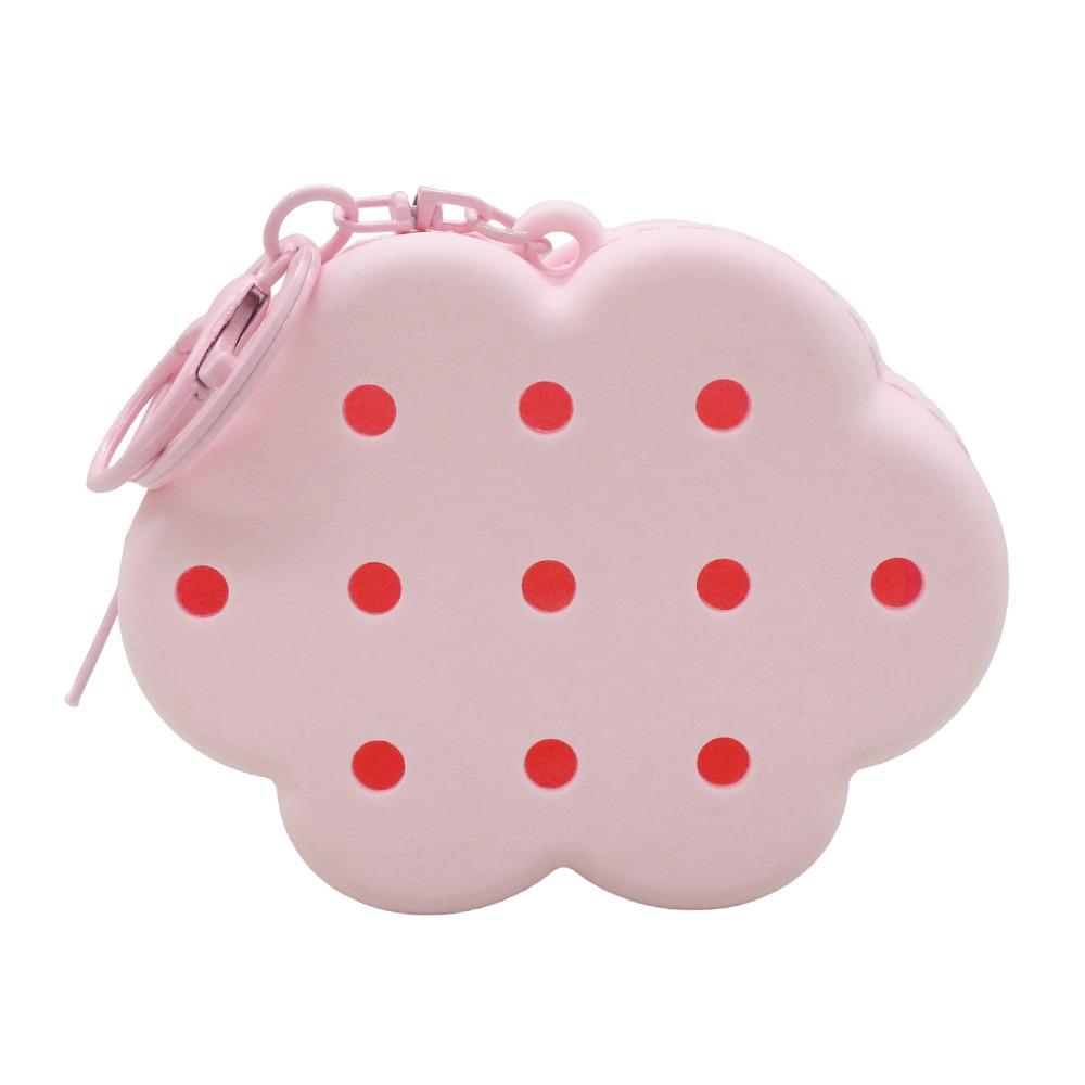 Gift Idea Cloud Flower Silicone Wallet Zipper Closure Soft Silicone Coin Purse Travel Organizer Mini Size Card Holder Women Use