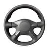Черный противоскользящий чехол на руль из искусственной кожи для Nissan Almera (N16) X-Trail (Т30) Паладин Рено Самсунг СМ3