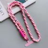 Dopamine Braided Phone Lanyard Nylon Crossbody Hanging Rope  Phone Charm Accessories