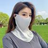 Унисекс Маска для лица 3D Ледяной шелк Защита от солнца Летняя Защита от УФ Дышащая Однотонная Велоспорт Пеший туризм Защита от солнца