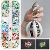 1 Box Christmas Nail Glitter Sequins Snowflake Pentagram Pattern Irregular Shape Festive Manicure Accessories