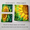 Vibrant sunflower foliage. Bedding Duvet cover sets Duvet covers Pillowcases gifts (1 * Duvet Cover 2 * Pillowcases, without duvet insert)