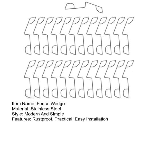 25 шт. клиньев для забора из нержавеющей стали для садовых панелей забора, заполнители щелей в заборе, клинья для предотвращения дребезжания забора