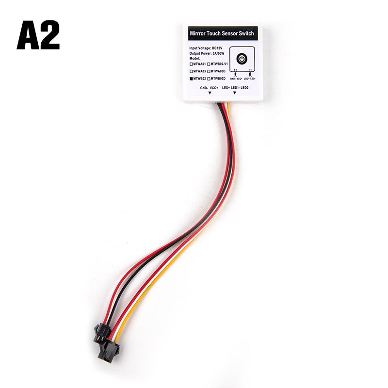 12 В 5 А зеркало для ванной комнаты светодиодная подсветка сенсорный выключатель зеркало затемнение датчик