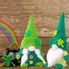 2PC St. Patricks Day Green Hat Doll Faceless Elderly Irish Festival Ornaments