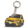 Брелок для ключей акриловый Jeep Center Car, лицензированный продукт Toyota, Crown Sports (16-е поколение), желтый (горчица)