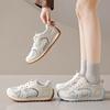 Корейская версия новых кроссовок для папы женские 2025 лето студенческие спортивные на толстой подошве увеличивающие рост повседневные туфли сетчатые дышащие женские туфли