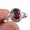 Natural Garnet Gemstone Handmade 925 Solid Sterling Silver Gift Ring S.7 K5V55