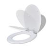 VidaXL MDF Toilet Seat Soft-Close Lid White