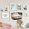 London Pink City Retro Car Ferris Wheel Wall Art Canvas Painting Nordic Posters And Prints Wall Pictures For Living Room Decor