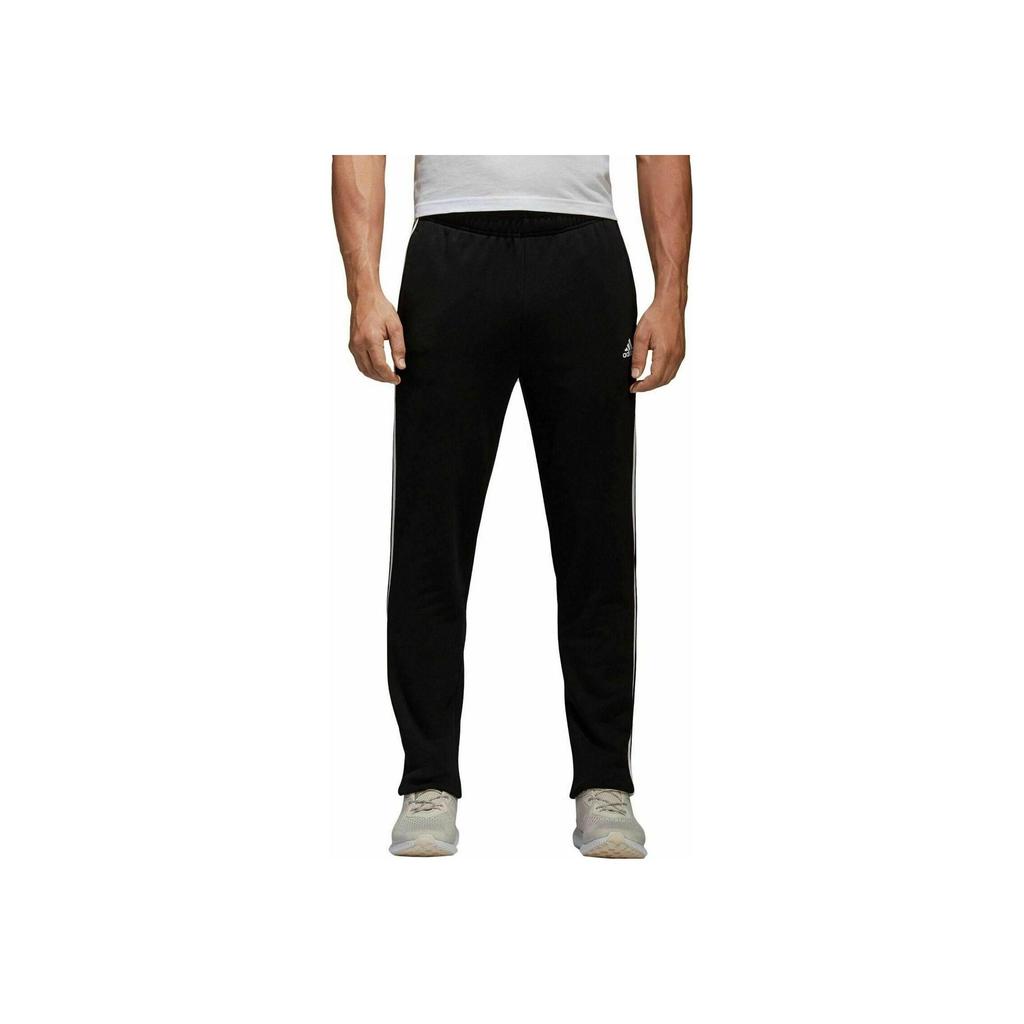 adidas Прямые спортивные брюки с вышивкой логотипа, мужские брюки, черные BK7446