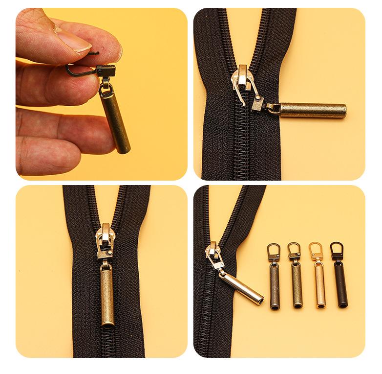 5 шт., металлический универсальный сменный слайдер для молнии, съемник для молнии, ремонтный комплект для рукоделия, швейные инструменты