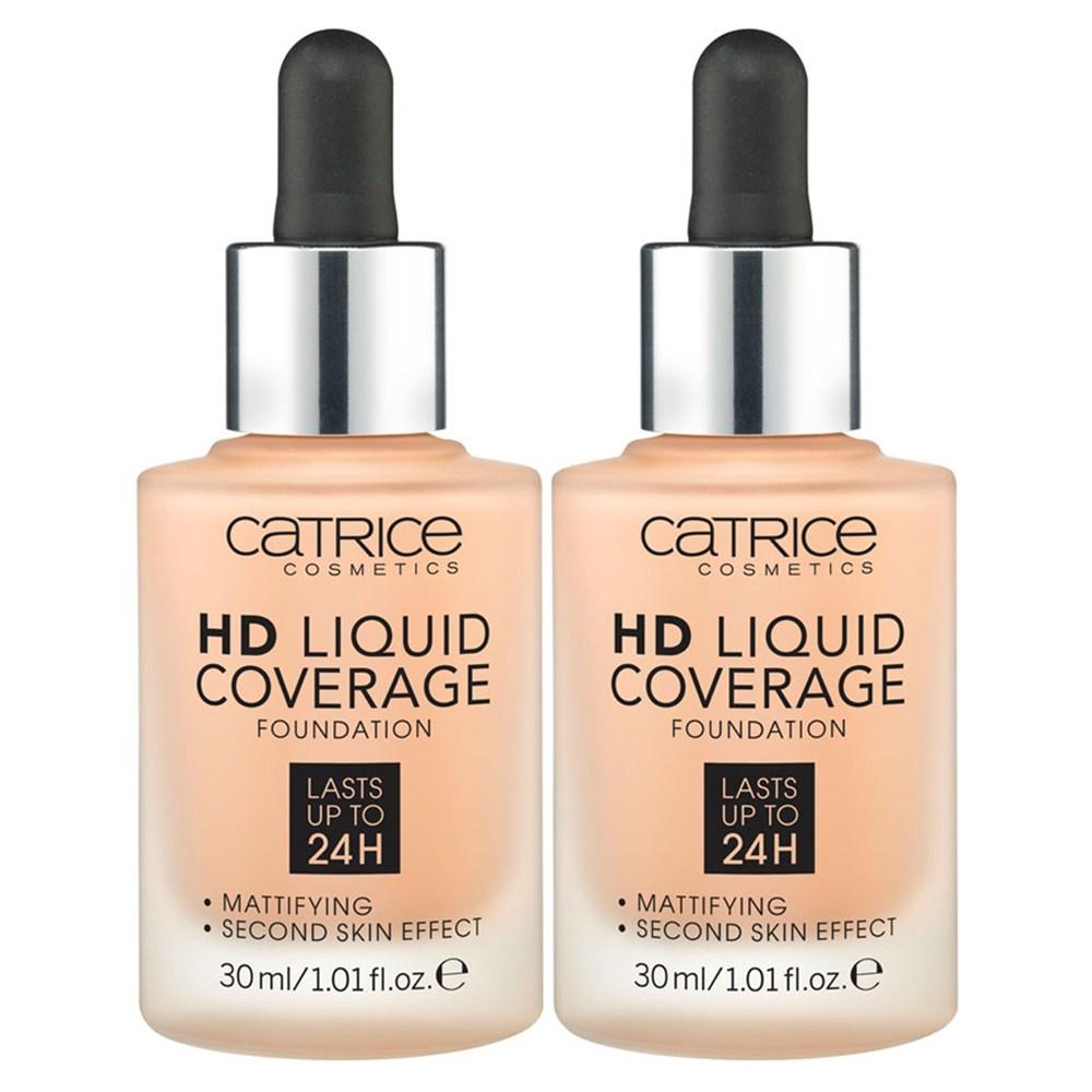 Catrice HD Liquid Coverage Foundation 30ml, No. 030 Sand Beige, 2 Pcs.