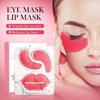 Набор масок для глаз и губ Rose Eye Mask And Lip Mask увлажняет глаза и защищает губы