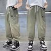 Новые повседневные брюки Harlan на шнурке для мальчиков, модные универсальные спортивные тонкие прямые брюки тонкого сечения.
