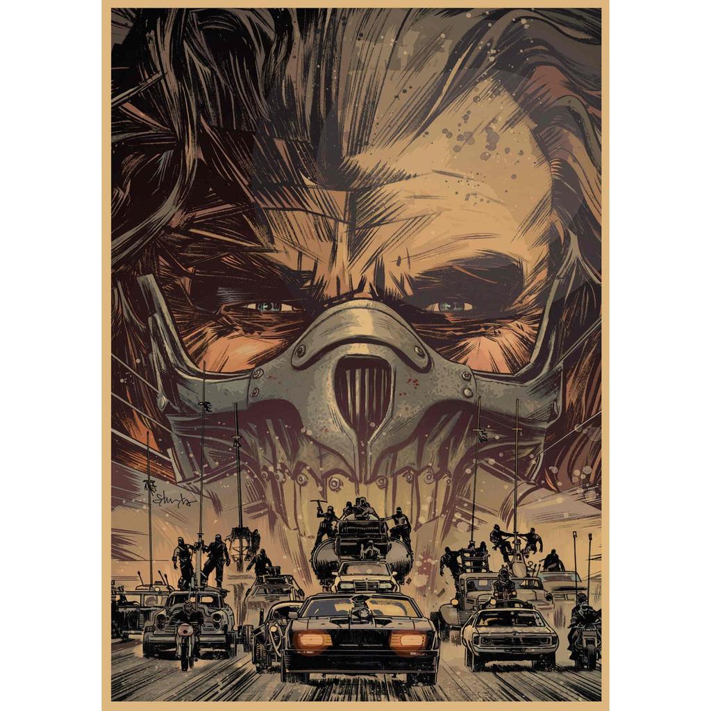 Классический ретро-постер в стиле Sci-Fi «Безумный Макс» Настенное искусство