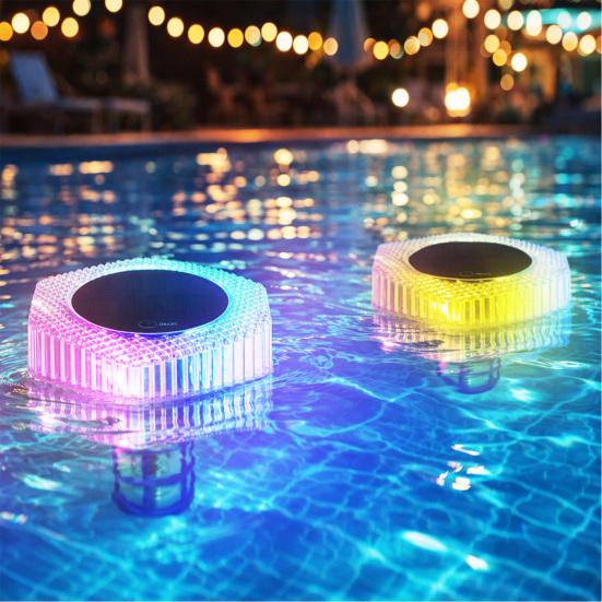 Солнечный ионизатор для бассейна с RGB-подсветкой, минеральный редуктор хлора, светодиодный свет, освещение для бассейна для снижения химических веществ
