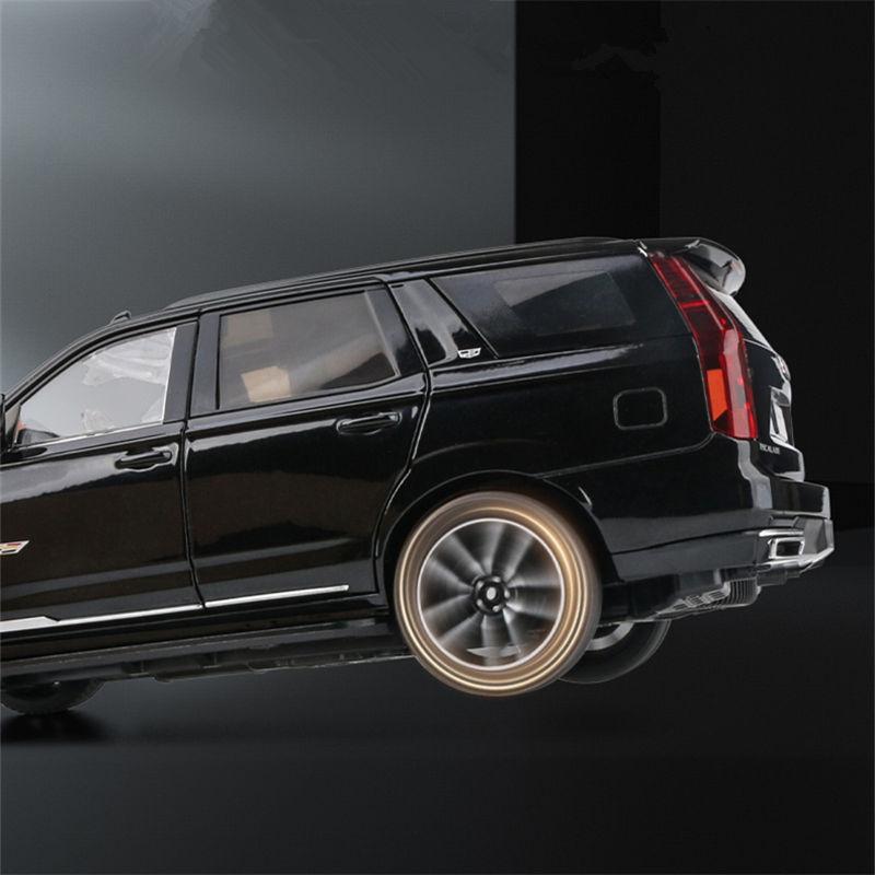 1/24 Cadillac Escalade SUV Alloy Luxy Car Model Diecasts Metal Off-road Vehicles Car Model Simulation Sound and Light Kids Gifts