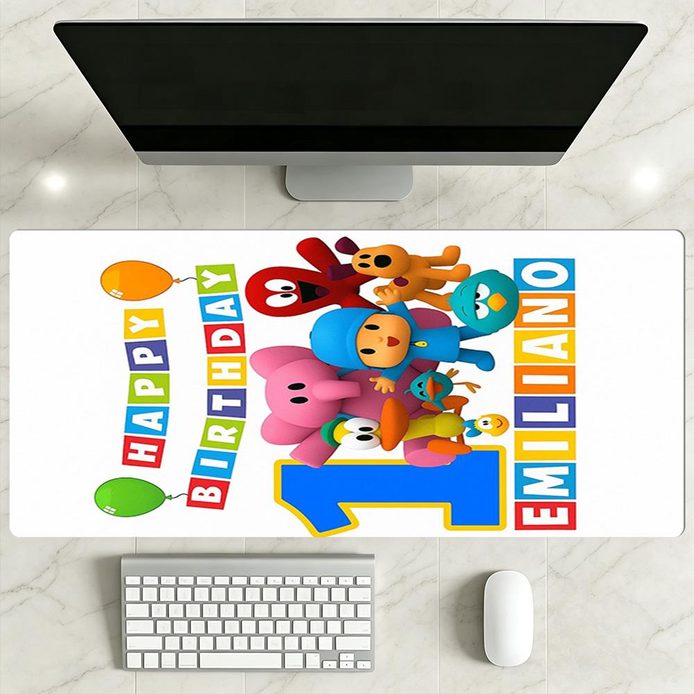 Pocoyo Large Mouse Pad Desk Mat HD Print Desk Pad Non-Slip Rubber Base Perfect for Office Desktop Supplies School Home