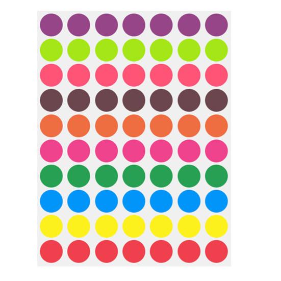 20 шт., цветные точечные наклейки, самоклеящиеся, сильная липкость, водонепроницаемые, широко используемые круглые наклейки «сделай сам»,