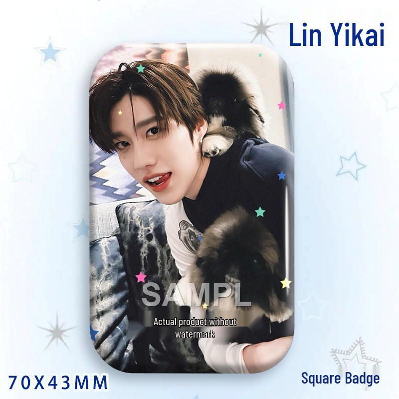 Thai Star PP Lin Yikai Concert Support Badge: Laser-cut Square Brooch Ornament
