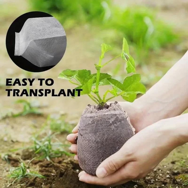 Биоразлагаемые нетканые мешки для рассады, Дышащие карманы для посадки, Экологичные тканевые мешки-плантаторы для выращивания цветов, овощей, рассады