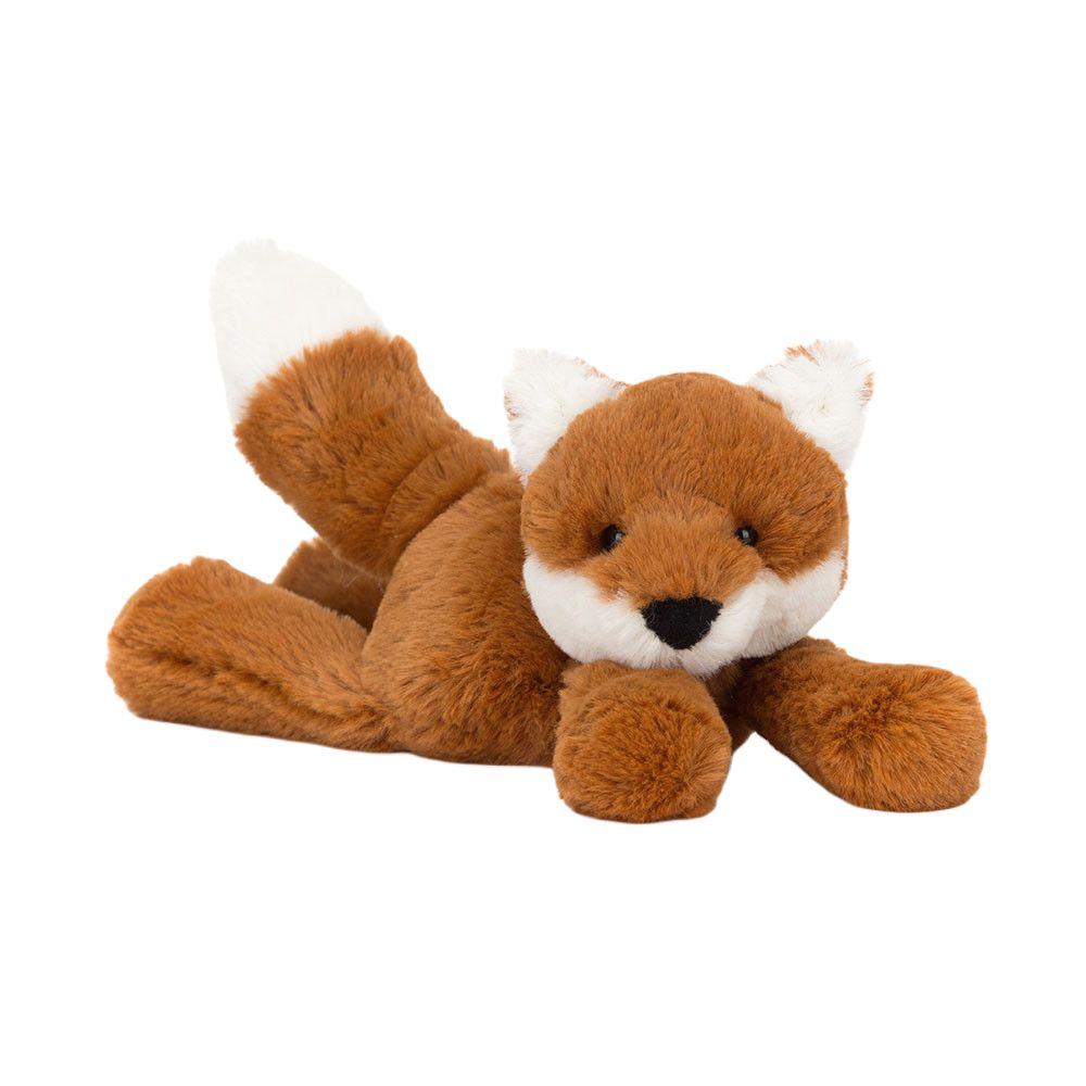 Jellycat Серия «Лесные животные» Самодовольный лис Крошечная милая кукла Плюшевая кукла Сидящая 5 см высотой