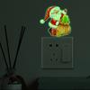 Wall Sticker Removable Christmas Santa Claus Pattern Decoration Switch Sticker for Home Festival Decoration