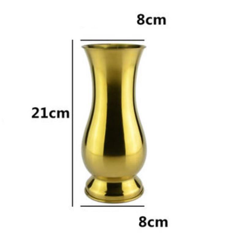 Stainless Steel Tabletop Vase Modern Minimalist Fashion Ornaments Crafts Home Office Decoration Vase