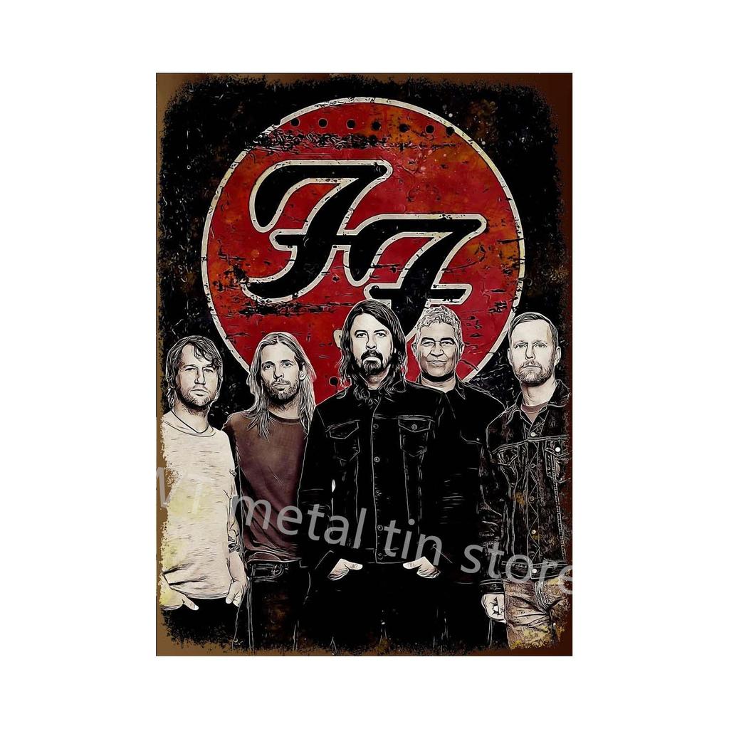 Ретро-плакат музыкальной группы, металлическая табличка, жестяная табличка, винтажная рок-н-ролльная тарелка для домашнего бара, декоративные наклейки, декор стен гостиной