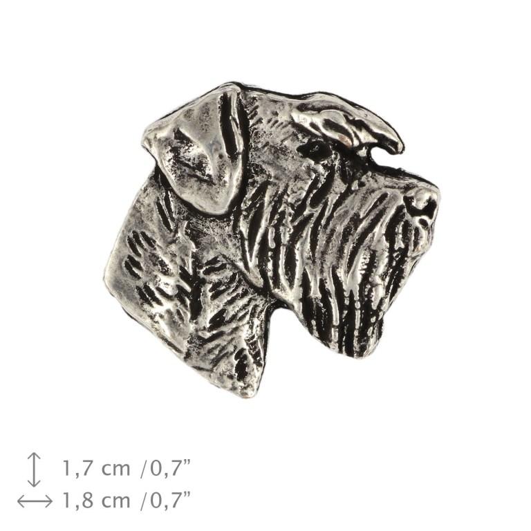 Schnauzer I  - Silver-plated dog brooch, elegant pin, jacket lapel decoration by Art-Dog brand