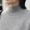 GMXIA Women's Simple Pullover Sweater Autumn and Winter Loose Half High Neck Outer Knit Sweater Women's Top