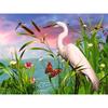 Diamond White 5d Painting Diy Crane Head Diamond Embroidery Animals Cross Stitch Full Round Drill Home Decor Manual Gift