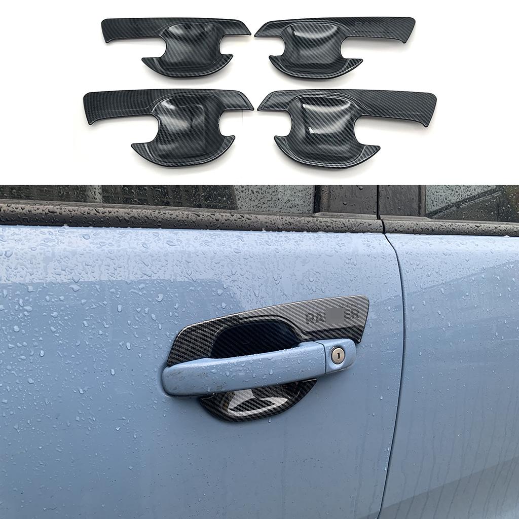 Декоративная накладка-чашка наружной дверной ручки цвета карбонового волокна, подходит для Ford Ranger Wildtrak Raptor 2012-
