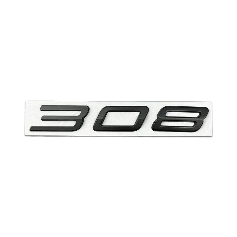 3D Car Rear Trunk Emblem Sticker for Peugeot 308 Auto Metal Letter Badge Decal Exterior Decoration T2
