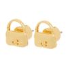 Bag Design Brass Earrings Women's Gold