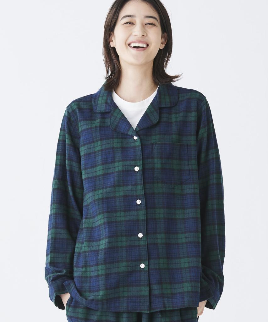 LL Bean Scotch Plaid Flannel US Indigo 1000089130 Women's Pajamas, Plaid, Fit, Petite, Medium, Tartan, Blue,