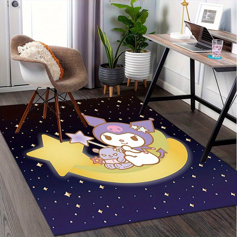 Office Rug Moon, Star Anti-Slip Rug, Machine Washable for Living Room, Bedroom, Office, Multiple Sizes, Bedroom Mat, Decorative Mat, Durable Mat, Livi
