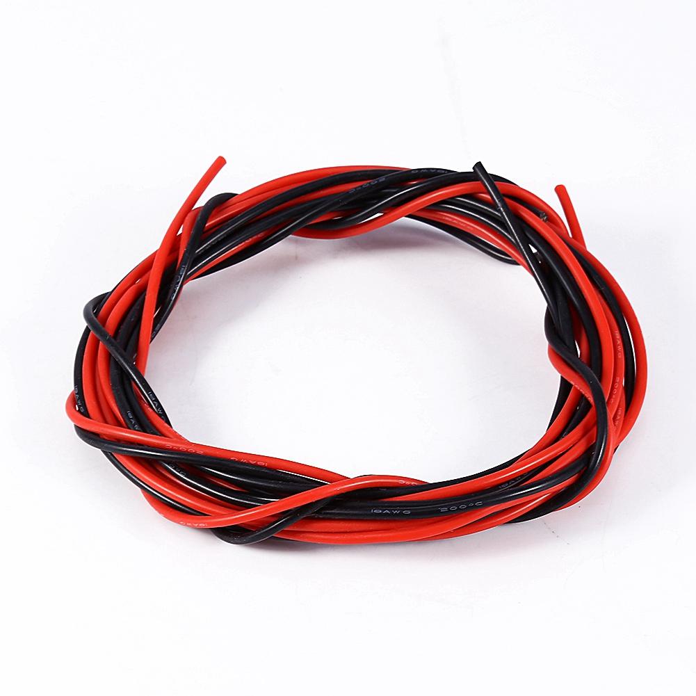 Новые гибкие многожильные медные кабели 18AWG 5м сечения, силиконовые электронные провода